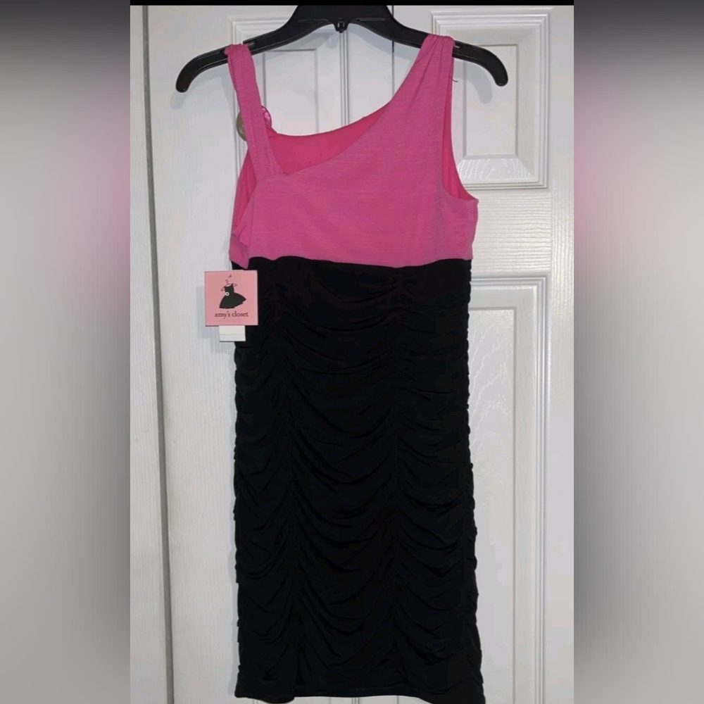 Amy's Closet Girls Dress Fuchsia/Black Size 14